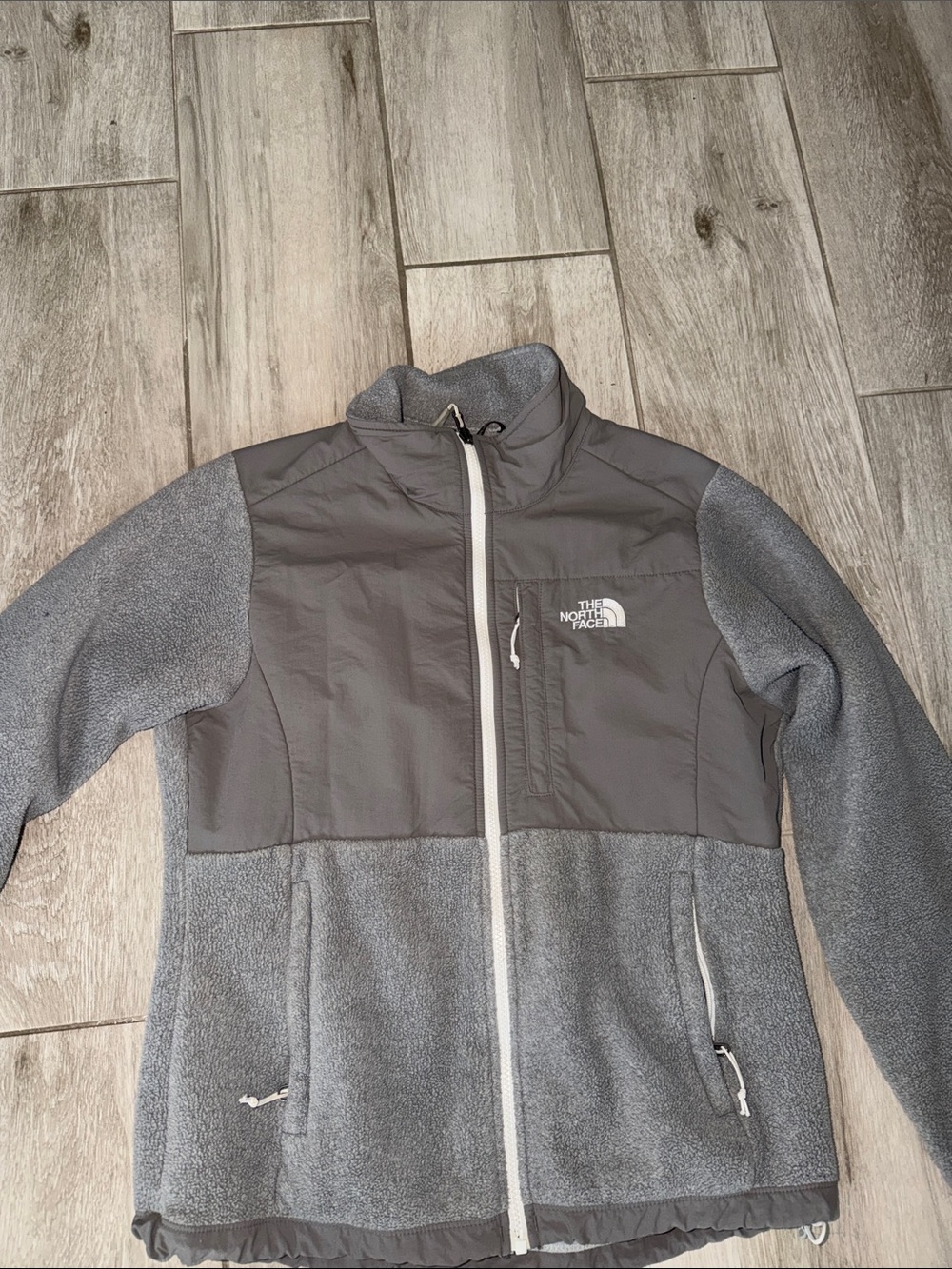 The North Face Two-Tone Gray Full-Zip Fleece Jacket